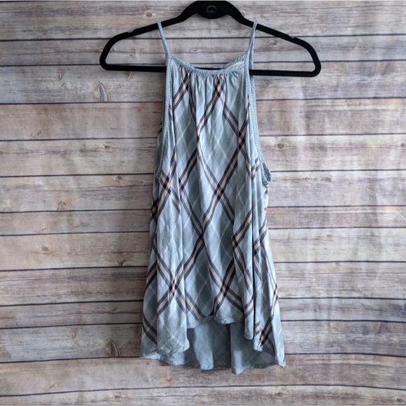 📌 Bella Dahl Gray Sleeveless Halter Top - Picture 1 of 4